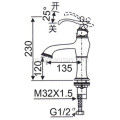 Lekapan Kapal Faucet Basin Vintage Bilik Rehat Berkualiti